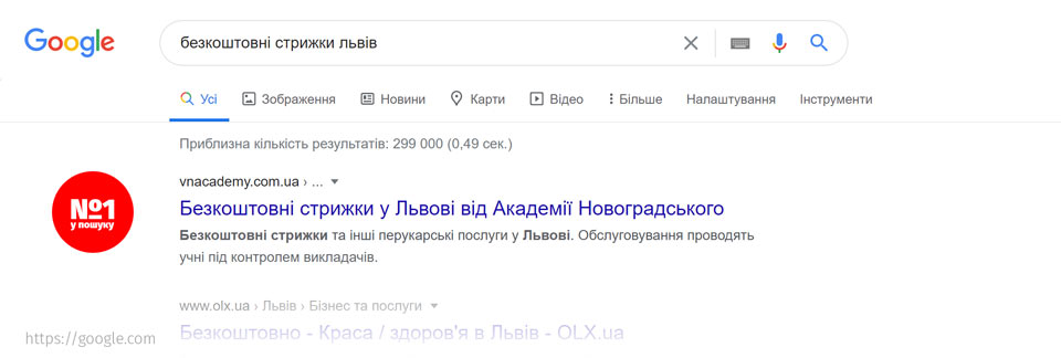 №1 у пошуку Google